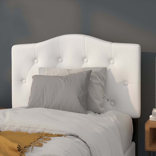 Flash Furniture Cambridge Headboard, Twin Size, White Fbrc - HG-HB1708-T-W-GG