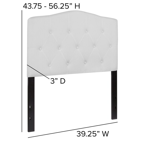 Flash Furniture Cambridge Headboard, Twin Size, White Fbrc - HG-HB1708-T-W-GG