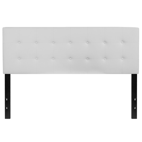 Flash Furniture Headboard, Queen Size, White Vinyl - HG-HB1705-Q-W-GG