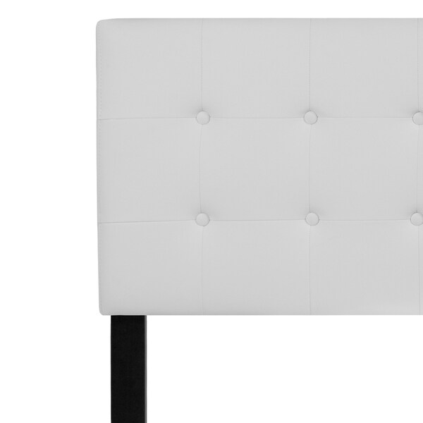 Flash Furniture Headboard, Queen Size, White Vinyl - HG-HB1705-Q-W-GG