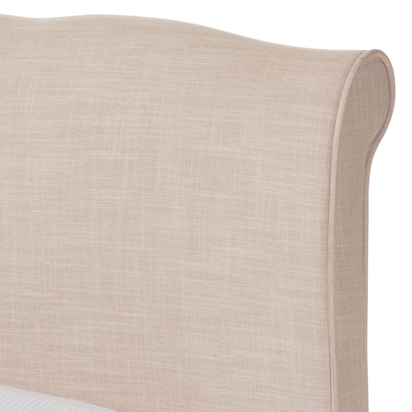 Baxton Studio Fannie Modern Style Beige Linen King Size Platform Bed - 125-7013