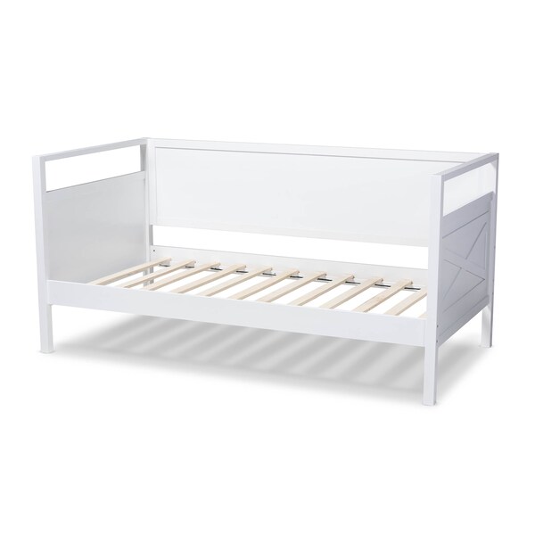 Baxton Studio Cintia White Finished Wood Twin Size Daybed - 158-9642