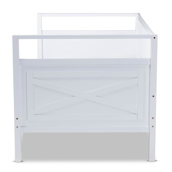 Baxton Studio Cintia White Finished Wood Twin Size Daybed - 158-9642