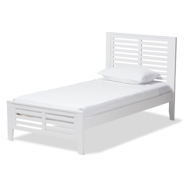 Baxton Studio Sedona Modern White-Finished Wood Twin Platform Bed - 143-7875