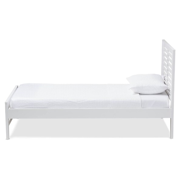 Baxton Studio Sedona Modern White-Finished Wood Twin Platform Bed - 143-7875