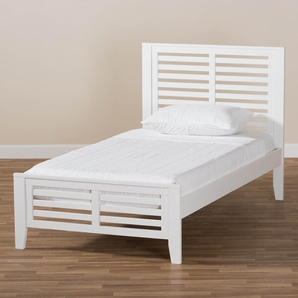 Baxton Studio Sedona Modern White-Finished Wood Twin Platform Bed - 143-7875