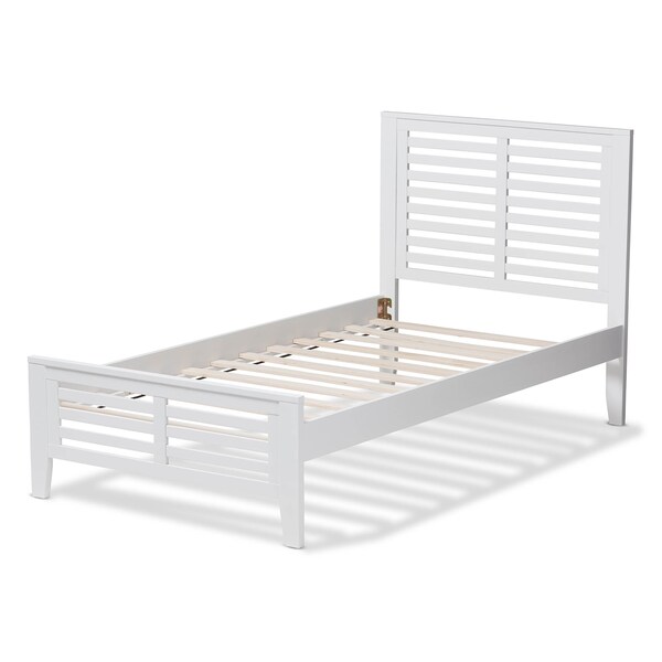 Baxton Studio Sedona Modern White-Finished Wood Twin Platform Bed - 143-7875