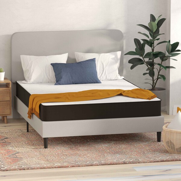 Flash Furniture 8" Hybrid Mattress, Queen Mattress in a Box - CL-E238-B-Q-GG
