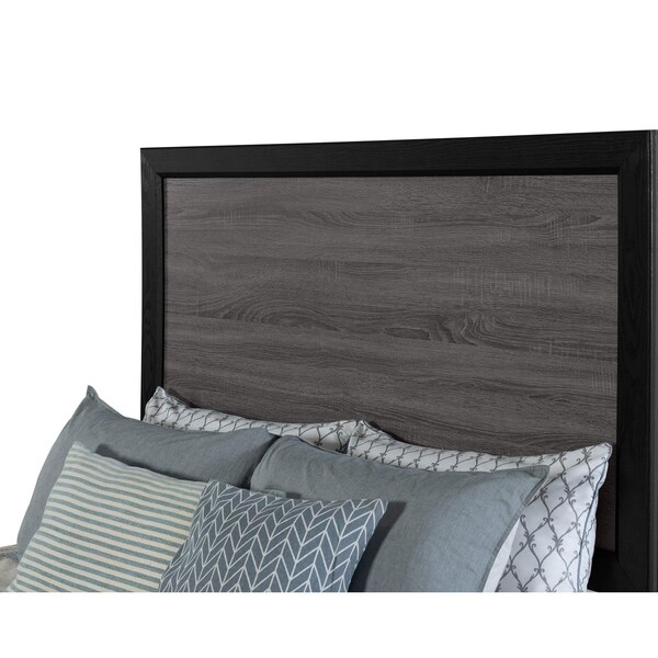 Global Furniture Usa Farmhouse Paper Lisbon Grey And Black Full Bed - 2276