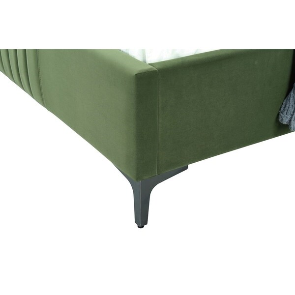 Manhattan Comfort Promenade Twin-Size Bed in Moss Green - BD010-TW-MG