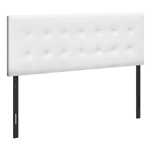 Monarch Specialties Bed, Headboard Only, Queen Size, Bedroom, Upholstered, Pu Leather Look, White, Transitional - I 6002Q