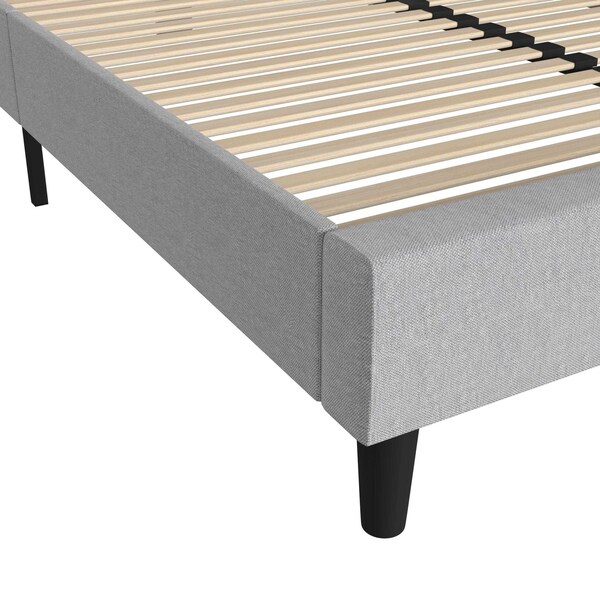 Flash Furniture Light Grey Queen Fabric Upholstered Platform Bed - HG-3WPB21-Q03-Q-GY-GG