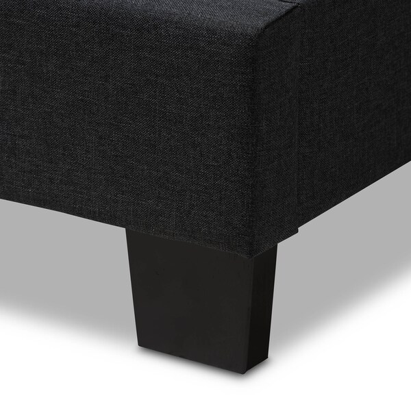 Baxton Studio Brookfield Modern Charcoal Grey Twin Size Bed - 138-7594