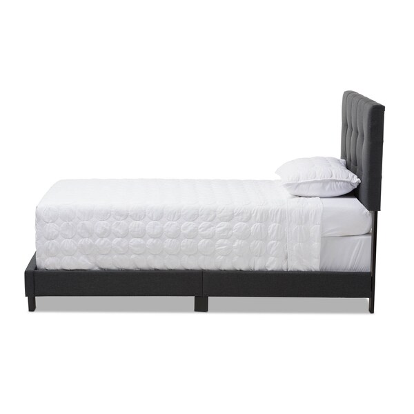 Baxton Studio Brookfield Modern Charcoal Grey Twin Size Bed - 138-7594