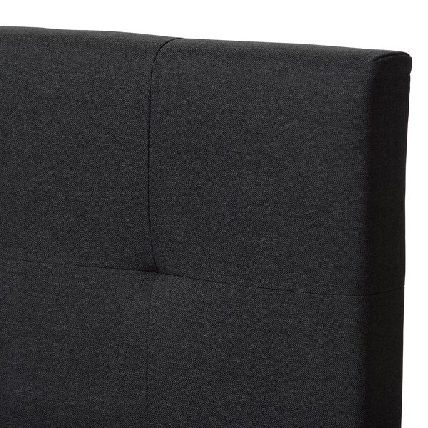 Baxton Studio Brookfield Modern Charcoal Grey Twin Size Bed - 138-7594