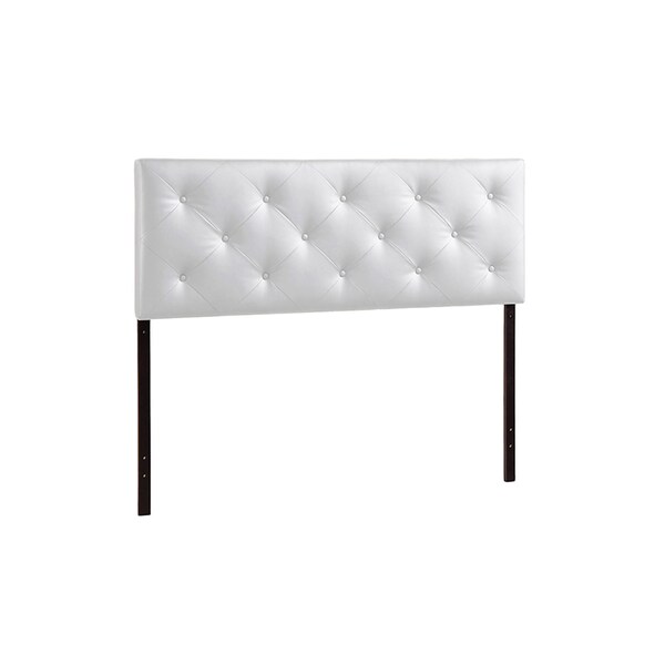 Baxton Studio Baltimore Modern and Contemporary King White Upholstered Headboard - 117-6350
