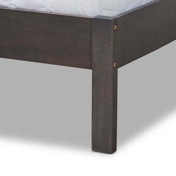 Baxton Studio Anthony Dark Grey Oak Finished Wood Queen Size Panel Bed - 167-10727