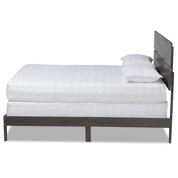 Baxton Studio Anthony Dark Grey Oak Finished Wood Queen Size Panel Bed - 167-10727