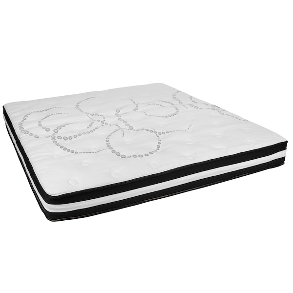 Flash Furniture King Platform Bed Frame and 12" Mattress Set - XU-BD10001-10PSM-K-GG