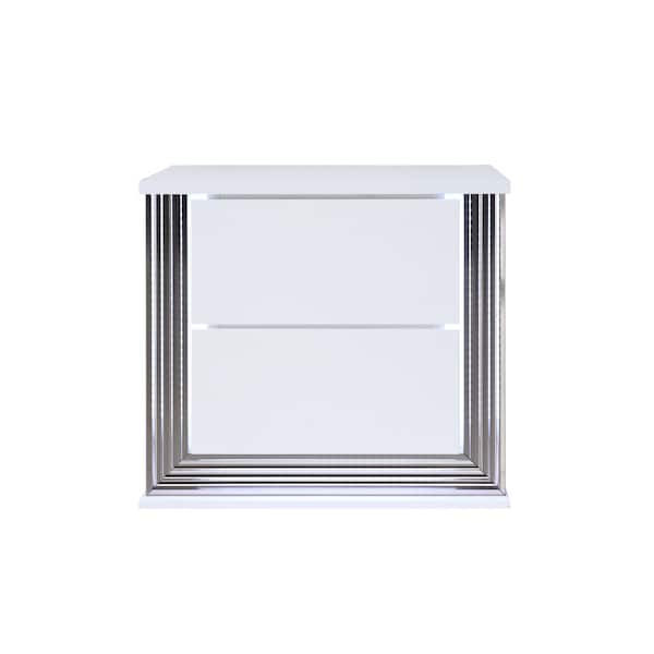 Global Furniture Usa Modern  High Gloss Ylime Smooth White Queen Bed Group - 3868