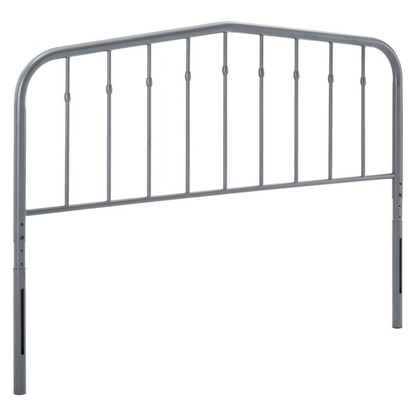 Modway Furniture Lennon King Size Metal Headboard, Gray - MOD-6167-GRY