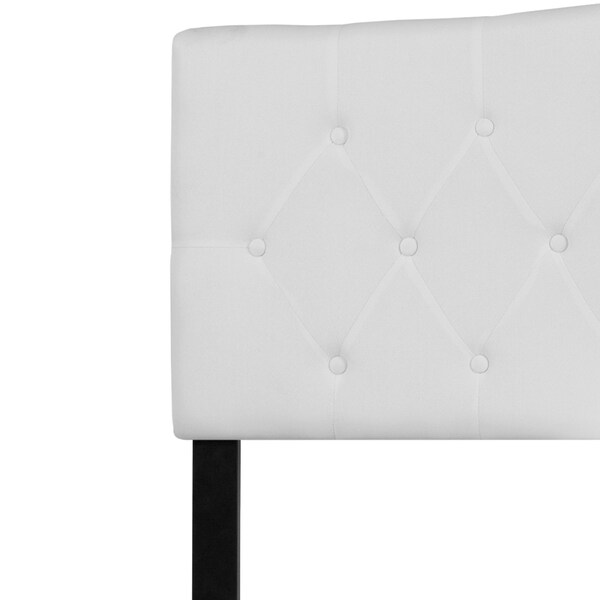 Flash Furniture King, Cambridge Headboard, White Fabric - HG-HB1708-K-W-GG