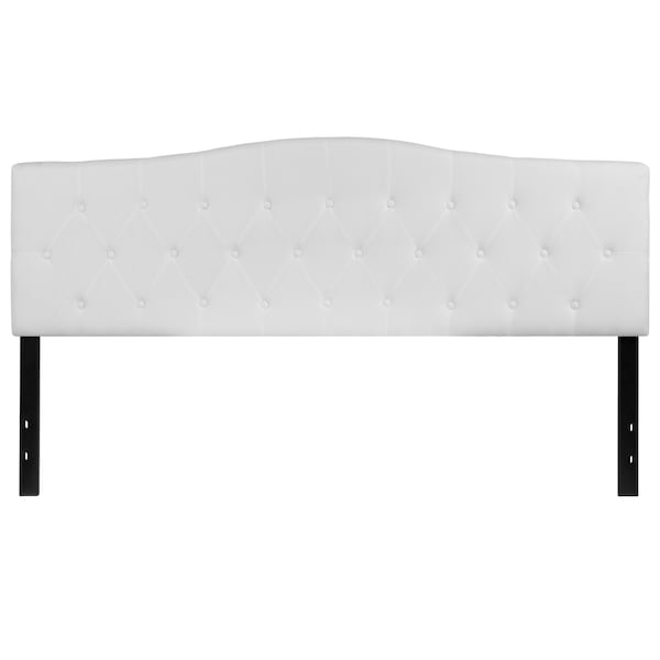 Flash Furniture King, Cambridge Headboard, White Fabric - HG-HB1708-K-W-GG