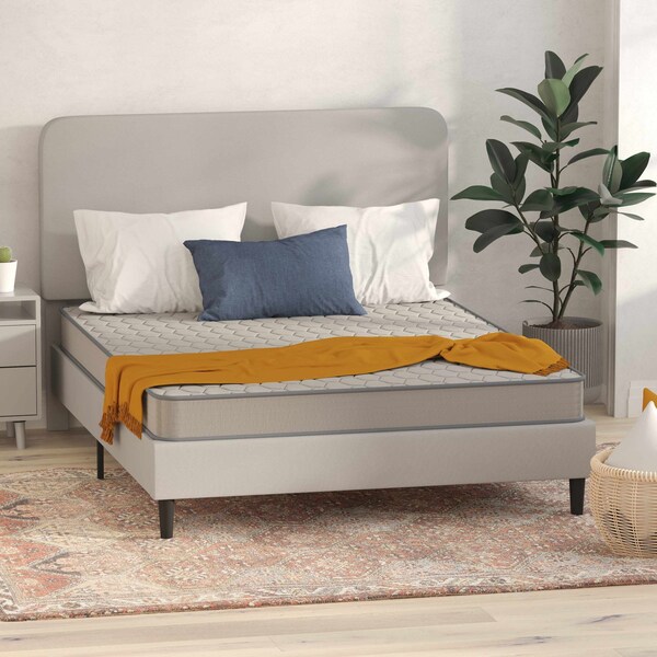 Flash Furniture 6" Hybrid Mattress, Queen Mattress in a Box - CL-E236-B-Q-GG