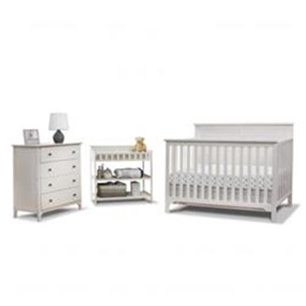 Sorelle Furniture Farmhouse Room in a Box, Weathered White - 1137-WW