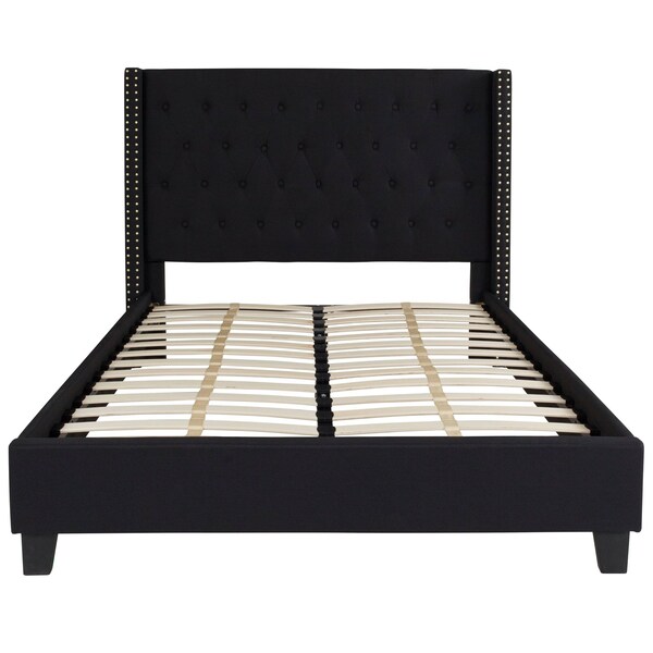Flash Furniture Platform Bed, Riverdale, Full, Black - HG-38-GG