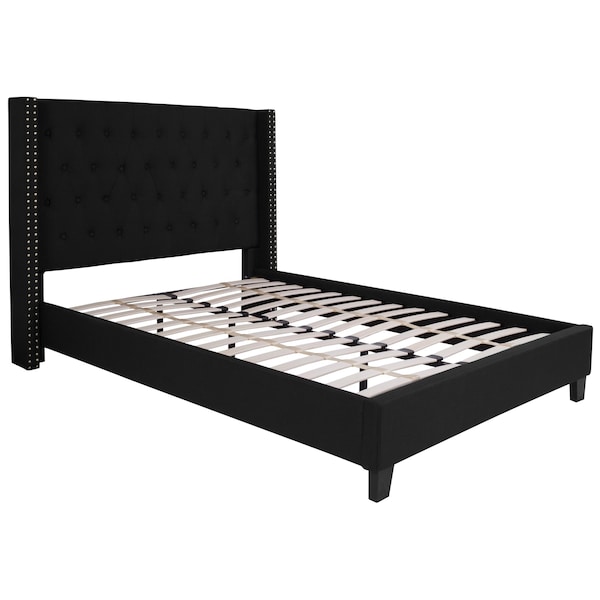 Flash Furniture Platform Bed, Riverdale, Full, Black - HG-38-GG