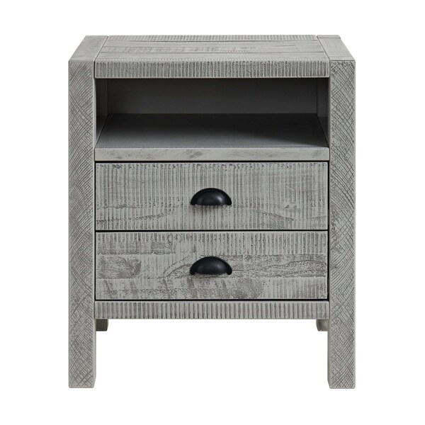 Alaterre Furniture Arden 5-Pc Wood Bedroom Set w/King Bed, Two 2-Drwr Nightstands, 5-Drwr Chest, 6-Drwr Dresser, Gray - ANAN011344032