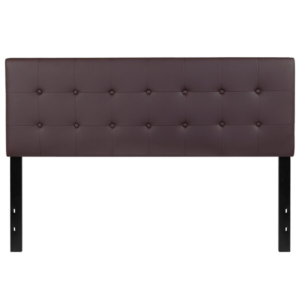 Flash Furniture Headboard, Queen Size, Brown Vinyl - HG-HB1705-Q-BR-GG