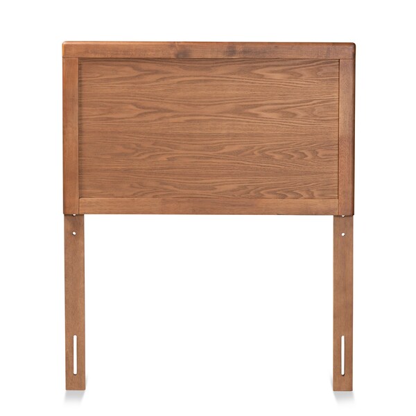 Baxton Studio Raya Mid-Century Modern Walnut Brown Finished Wood Twin Size Headboard - 181-11160-ZORO