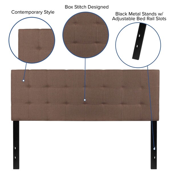 Flash Furniture Bedford Headboard, Queen, Camel Fabric - HG-HB1704-Q-C-GG