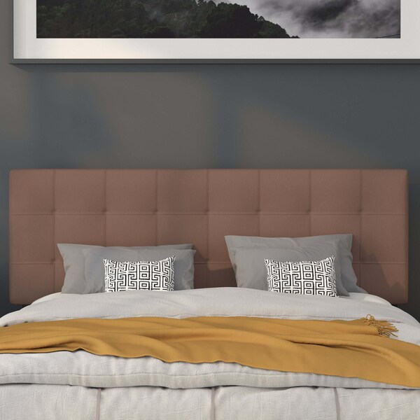 Flash Furniture Bedford Headboard, Queen, Camel Fabric - HG-HB1704-Q-C-GG