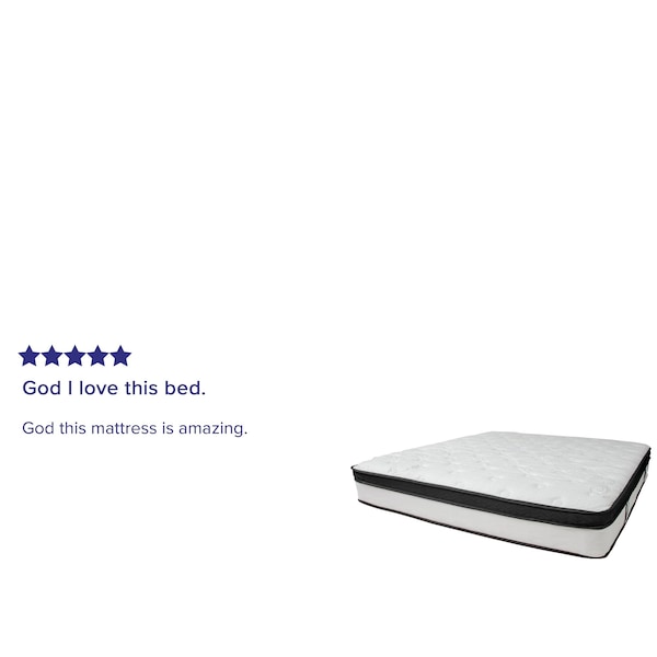 Flash Furniture 12" Memory Foam and Pocket Spring Mattress - King - CL-BT33PM-R12M-K-GG