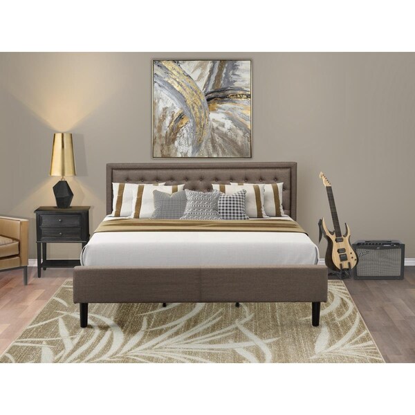 East West Furniture 2 Piece Kendall Wood Bedroom Set - Black - KD18K-1VL06