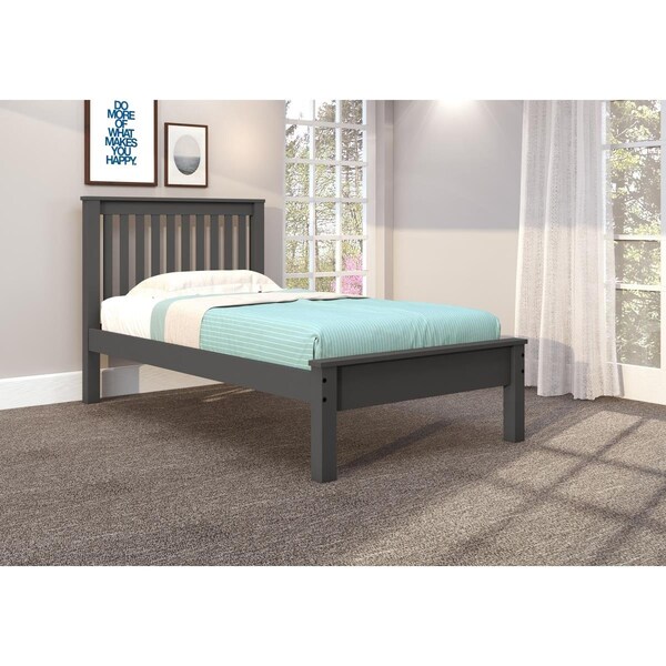 Convenience Concepts PD-500TDG Twin Size Contempo Bed Dark Grey - HI3718504