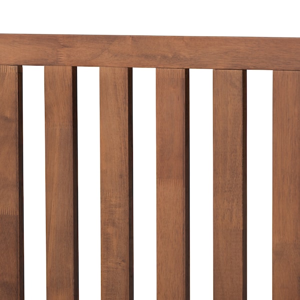 Baxton Studio Saki Mid-Century Modern Walnut Brown Finished Wood Queen Size Platform Bed - 186-11136-9408-ZORO
