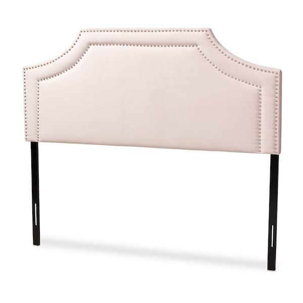 Baxton Studio Avignon Light Pink Velvet Upholstered Queen Size Headboard - 155-9326