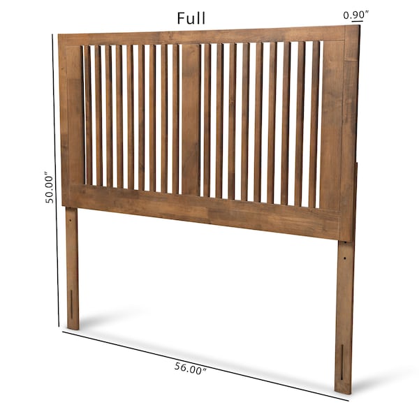 Baxton Studio Harena Modern and Contemporary Transitional Ash Walnut Finished Wood Full Size Headboard - 179-11151-ZORO