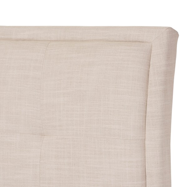 Baxton Studio Lea Modern Beige Mix-Linen Queen Size Storage Platform Bed - 125-7019