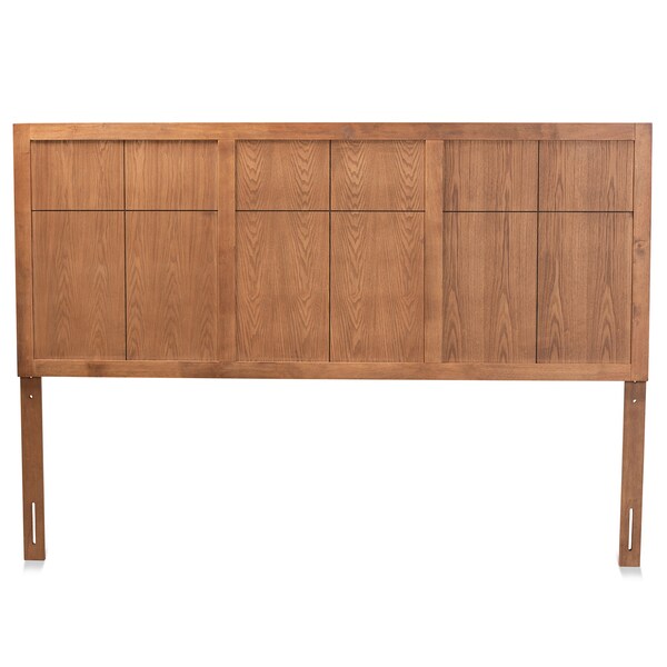 Baxton Studio Monroe Modern Transitional and Rustic Ash Walnut Finished Wood King Size Headboard - 181-11141-ZORO