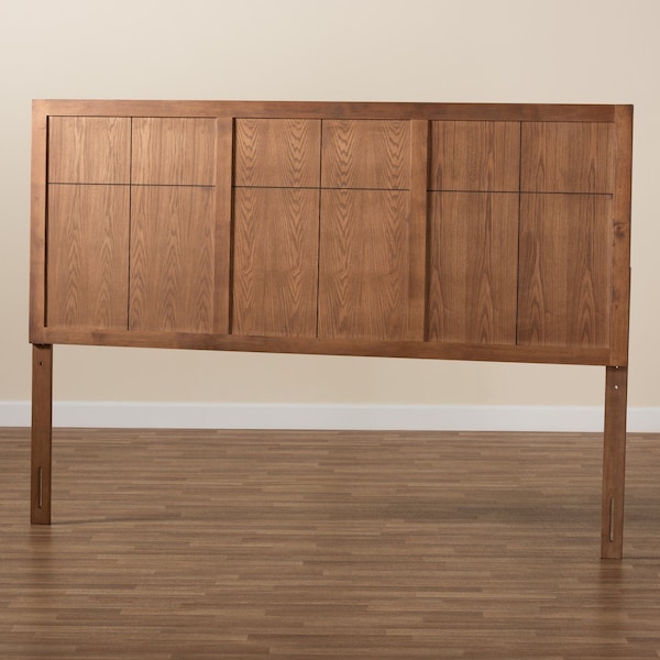 Baxton Studio Monroe Modern Transitional and Rustic Ash Walnut Finished Wood King Size Headboard - 181-11141-ZORO