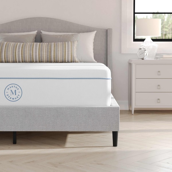Martha Stewart SleepComplete 12 Inch Queen Medium Firm Hybrid Pocket Spring and Foam Dual-Action Cooling Mattress - CL-MODE1-12Q-MS