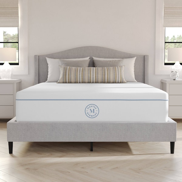 Martha Stewart SleepComplete 12 Inch Queen Medium Firm Hybrid Pocket Spring and Foam Dual-Action Cooling Mattress - CL-MODE1-12Q-MS