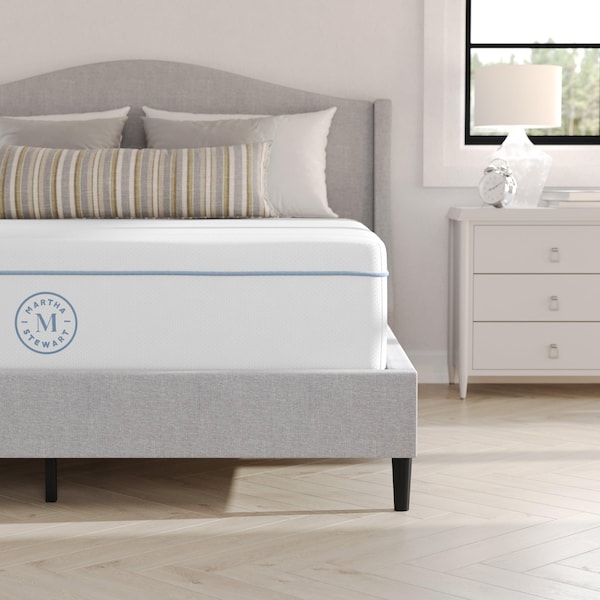 Martha Stewart SleepComplete 12 Inch Queen Medium Firm Hybrid Pocket Spring and Foam Dual-Action Cooling Mattress - CL-MODE1-12Q-MS