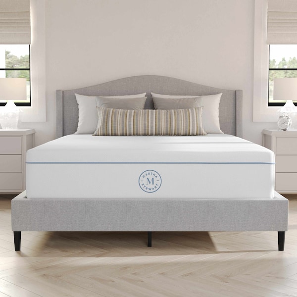 Martha Stewart SleepComplete 12 Inch Queen Medium Firm Hybrid Pocket Spring and Foam Dual-Action Cooling Mattress - CL-MODE1-12Q-MS