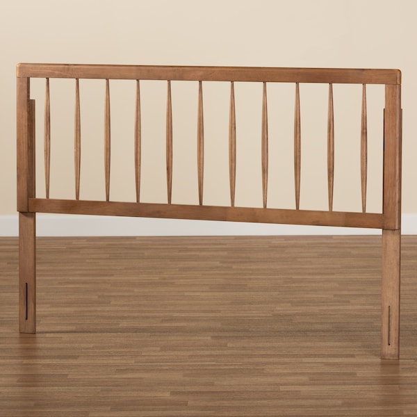 Baxton Studio Valin Modern and Contemporary Ash Walnut Finished Wood King Size Headboard - 179-11111-ZORO